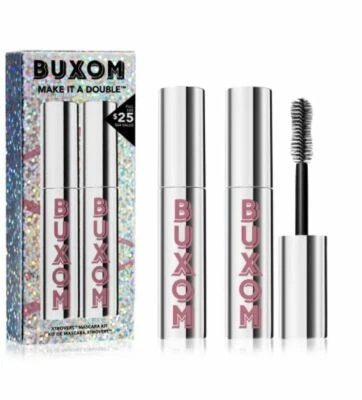 Dúo de rímel Buxom Make It A Double Xtrovert ~ Xtra negro $44 ~ NUEVO Y en caja  Foto 1 de 4