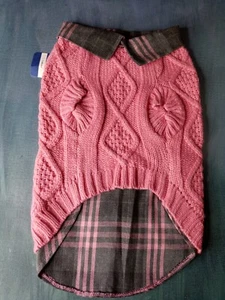 Pet Sweater Pink New Sz Medium - Picture 1 of 6