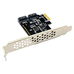 Carte adaptateur PCI-E PCI Express X16 SATA3.0 7 broches 2 Ports III 6G carte - Photo 1/3