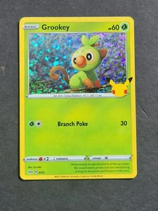 Pokemon GROOKEY 8/25 - McDONALDS 25th ANNIVERSARY PROMO HOLO - NM - Picture 1 of 2