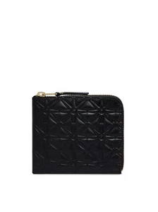 Cartera Comme des Garcons SA310EA con cremallera en cuero negro en relieve - Nueva, 95 GBP - Imagen 1 de 10