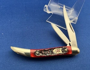 Kissing Crane Cutlery Red Bone 2 Blade Mini Texas Toothpick Pocket Knife 3” - Picture 1 of 5