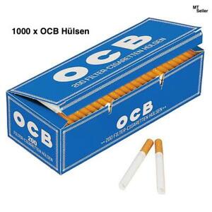 OCB blau Filterhülsen Zigarettenhülsen Hülsen  (5x 200er - Packung )