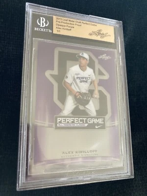 ALEX KIRILLOFF 1/1 1 Of 1 Minnesota Twins Card RC 2015 Leaf Purple Opaque Rookie - Image 1 of 4