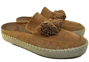 Gentle Souls by Kenneth Cole Suede Leather Rory Espadrille Loafer Cognac - Picture 1 of 10