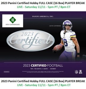 Trey Palmer 2023 Certified Hobby FULL CASE 16 Box PLAYER BREAK