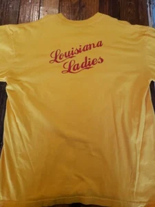 Louisiana T-Shirt Long Sleeve Yellow Louisiana Ladies BCG - Picture 1 of 7