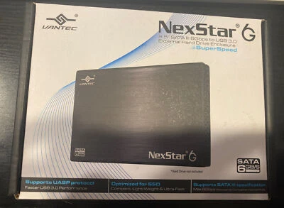 Vantec NexStar 6G 2.5" SATA III 6 Gb/s to USB 3.0/eSATA SSD/HDD Enclosure - Image 1 of 3