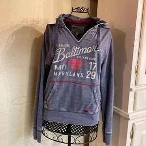 Premium 51 - Baltimore Maryland Women’s Weathered Hoodie (Small) - Picture 1 of 8