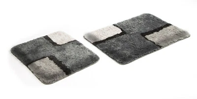 Badematten Badteppich 2-teilig Badvorleger WC-Vorleger mit ohne U-Ausschnitt Bad - Bild 1 von 4