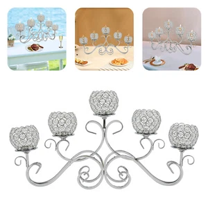 5 Arms Crystal Candle Holders, Crystal Candle Holder, Candle Holder - Picture 1 of 14