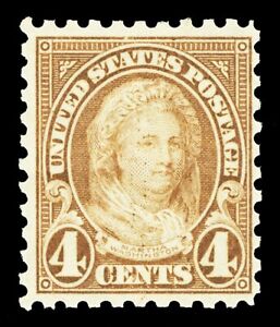 Scott 585 1925 4c M. Washington Perf 10 Rotary Press Mint Fine OG NH Cat $37.50