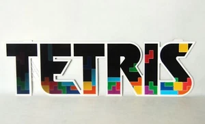 TETRIS Lenticular Circle Wood Wall Decor 18" Long - Picture 1 of 7