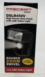 Precision Design DSLR450V High Power Auto Flash with LED Video Light Brand new - Picture 1 of 7