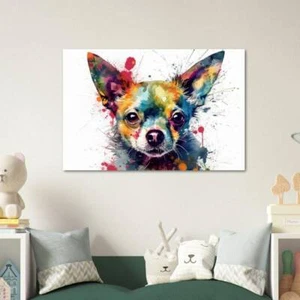 Chihuahua Watercolor Wall Art Canvas Unframed Print Art - Picture 1 of 3