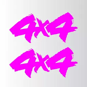 "Juego de 2 calcomanías estilo camión 4x4 todoterreno 12""x5,5"" rosa ¡o elige color! - Imagen 1 de 1