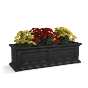 Window Flower Box Mayne Fairfield 11 x 36 in. Plastic Outdoor Garden Planter Box - Picture 1 of 12