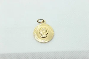 Heavenly 14k Mother Mary & Jesus Gold Necklace Pendant 2.85g - Picture 1 of 10