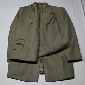 Giorgio Ferraro 46L 40x30 Brown 3 Piece Italy Vest Mens Coat Jacket Pants Suit - Picture 1 of 12