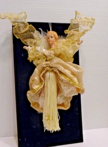 VTG Angel Ornament Gold and Creamy White - Picture 1 of 4
