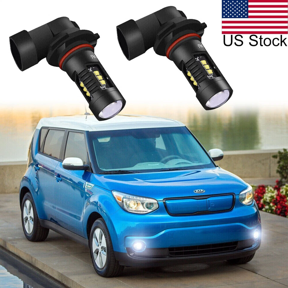 2 bombillas antiniebla blancas 9006 HB4 LED 6000K para Hyundai Accent Kia Soul EV Foto 1 de 4