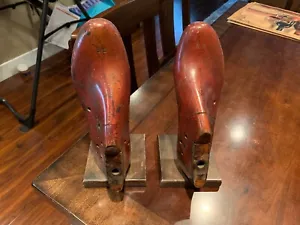 Vintage Wooden Shoe Mold/Form Bookends - Picture 1 of 4