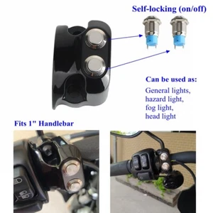 Air Ride Suspension Self-locking Switch Control For Harley V-Rod VRSCA 1" Bars - Picture 1 of 8