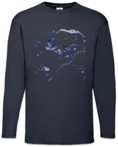Uhrwerk III Herren Langarm T-Shirt Ingenieur Mechaniker Zahnrad Clock Watch - Picture 1 of 1