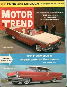Motor Trend Magazine November 1956 Plymouth VG No ML 052617nonjhe - Picture 1 of 1