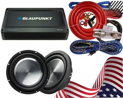 2x Subwoofer Clarion WF3030D 2000W + Amplificador Blaupunkt AMP3000D 3000W + Kit Amplificador  Foto 1 de 4