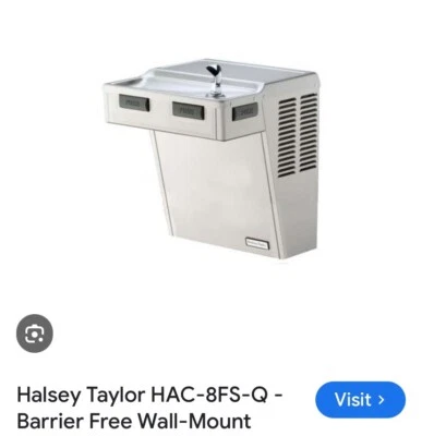 Brand New Halsey Taylor Wall Mount, Yes ADA, HAC-8FS-Q, ADA Stainless Steel. - Image 1 of 4