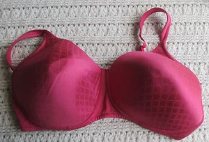 R Leading Lady T-Shirt Bra Silver/Ruby 38/40/42 F Cup NWOT Wirefree Molded - Picture 1 of 6