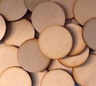 50mm x5 Round MDF Wooden Bases Laser Cut Miniature FAST SHIPPING US SELLER
