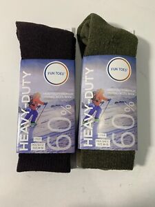 Thermal insulated Heavy Duty Premium Merino Wool Crew Socks 4 pairs Men Women 