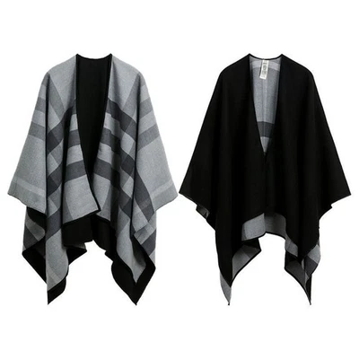 Poncho reversible Burberry capa negro 40294041 139638468 Foto 1 de 4