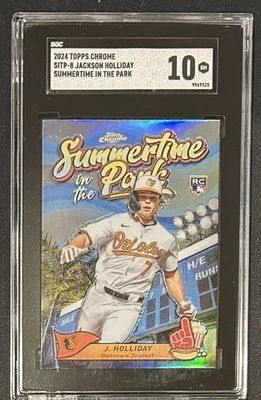2024 Topps Chrome  SGC 10- Summertime in the Park Jackson Holliday #SITP-8 (RC) - Image 1 of 2