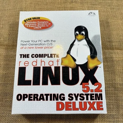 Complete Redhat Linux 5.2 Operating System Deluxe 90s Rare Open Box. Never Used - Image 1 of 3