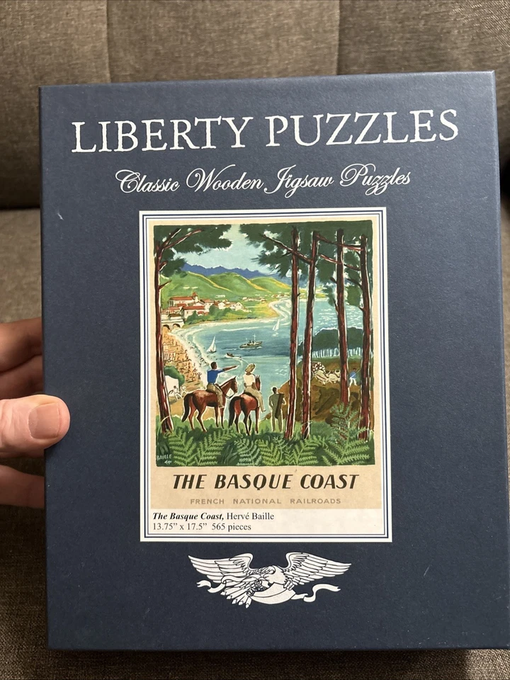 Puzzle Liberty in legno 565 pezzi, LA COSTA BASCA, Herve Baille, completo - Immagine 1 di 4