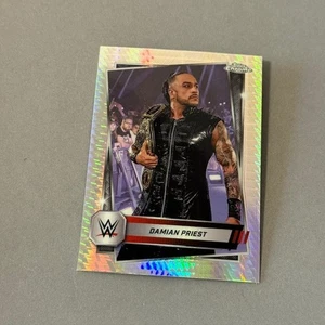 Damian Priest WWE SP Insert 2025 Topps Chrome Refractor Silver Shimmer #46 Belt - Picture 1 of 2