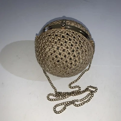 ZARA Mini Bolso de Hombro Bola de Ganchillo Bolso sin asas Cadena Correa Bolso de Mano 2648/004 Foto 1 de 4