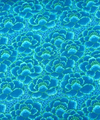 FREESPIRIT Tonal Floral - Turquoise - GP197 - fabric from Kaffe Fassett