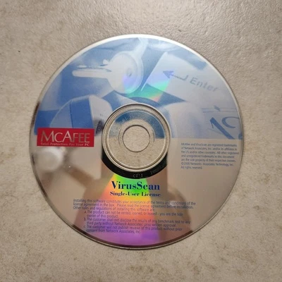 McAfee Virus Scan Anti-virus Vintage CD Software (PC; 2000) #1960 - Image 1 of 2
