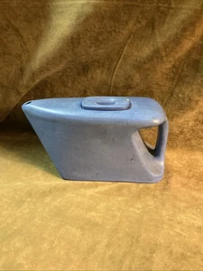 Rare 1930s art deco Niloak art pottery Arkansas Art Deco teapot blue glaze - Picture 1 of 9