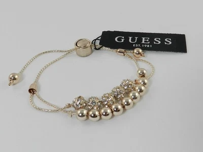 GUESS Pavé Beaded Double-Row Slider Bracelet - Image 1 of 2