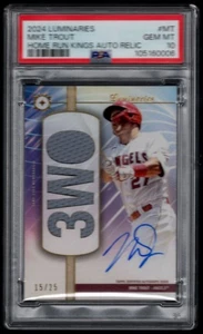 2024 Topps Luminaries Home Run Kings Mike Trout automático/25 PSA 10 #MT - Imagen 1 de 3