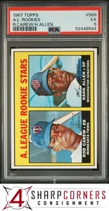 1967 TOPPS #569 ROD CAREW RC TWINS HOF PSA 5 - Picture 1 of 3