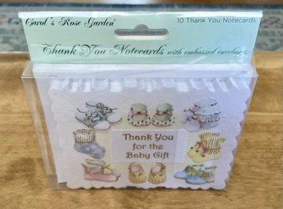 Carol Wilson Rose Garden “Thank You for Baby Gift” Thank You Notes-10 Count, NIP - Image 1 of 4