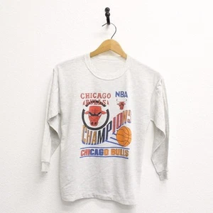 Vintage Kids Chicago Bulls NBA Champions Long Sleeve T Shirt Large - Picture 1 of 6