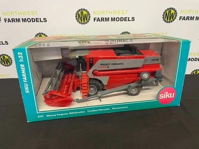 SIKU 4251 1:32 SCALE MASSEY FERGUSON 7278 CEREA COMBINE HARVESTER - Image 1 of 4