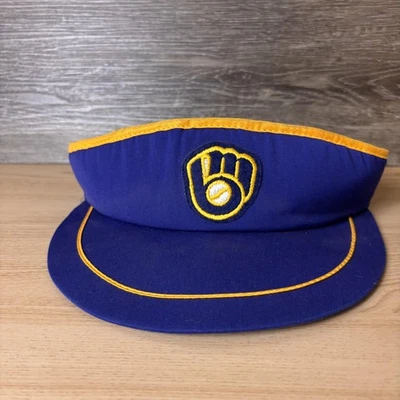 De colección Milwaukee Brewers Sombrero Visera Snap Back Para Hombres Azul Amarillo MLB Béisbol Foto 1 de 4